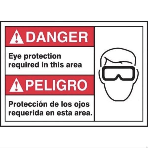 Accuform BILINGUAL ANSI SIGN EYE PROTECTION MTAS102VA MTAS102VA - main